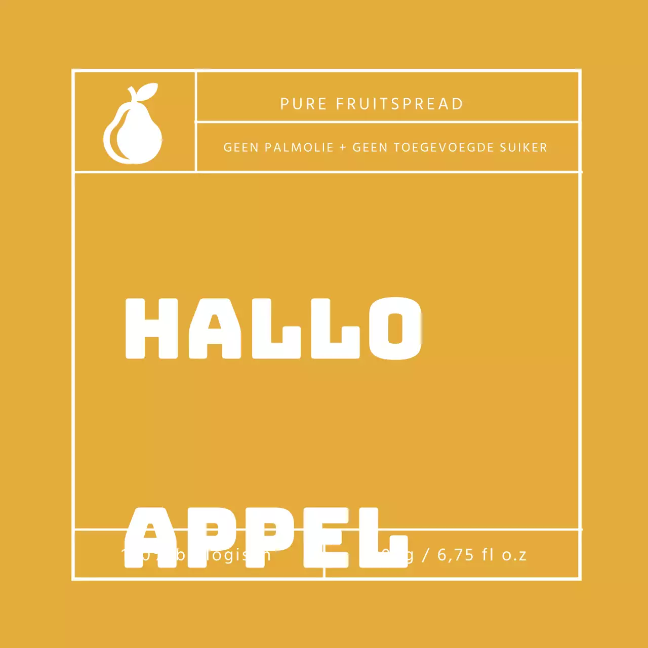 Appel Mango Jam Etiket