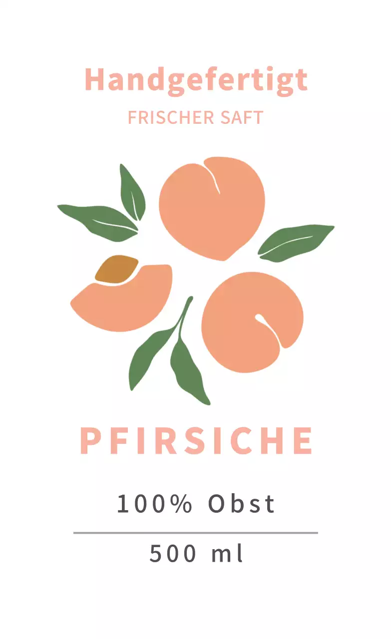 Niedliche Lebensmitteletiketten mit rosa Illustrationen