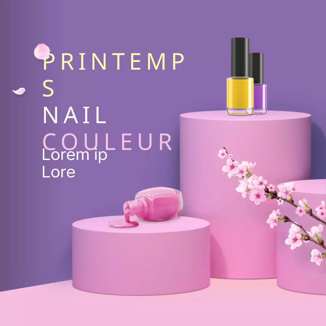 Dessin d'ongles de printemps