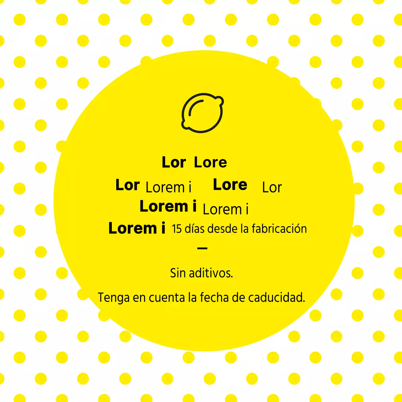 Lista de ingredientes del zumo de limón