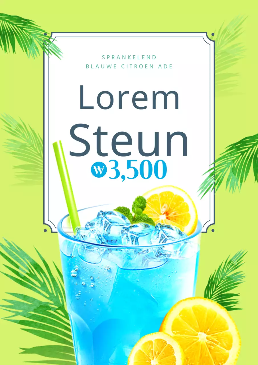 Blauwe limonade
