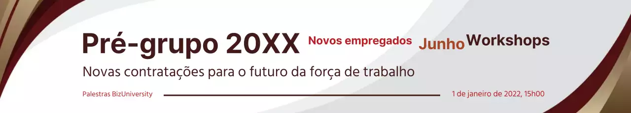 Promover um evento de lançamento de uma empresa limpa com letras castanhas