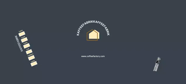 Pappbecher mit Bowdoin Cafe-Logo in Marine