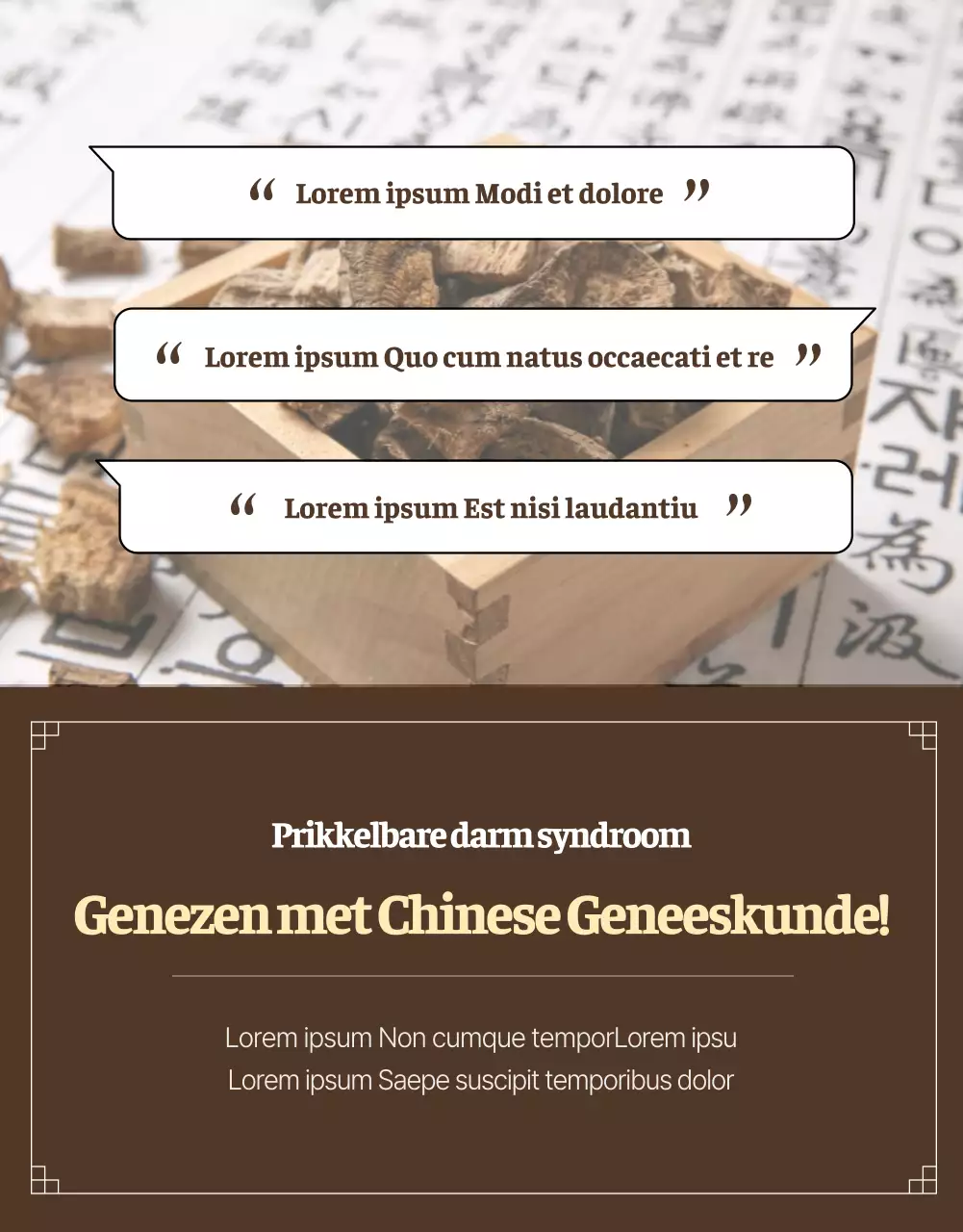 Bruine oosterse kliniek behandeling voor IBS in detail