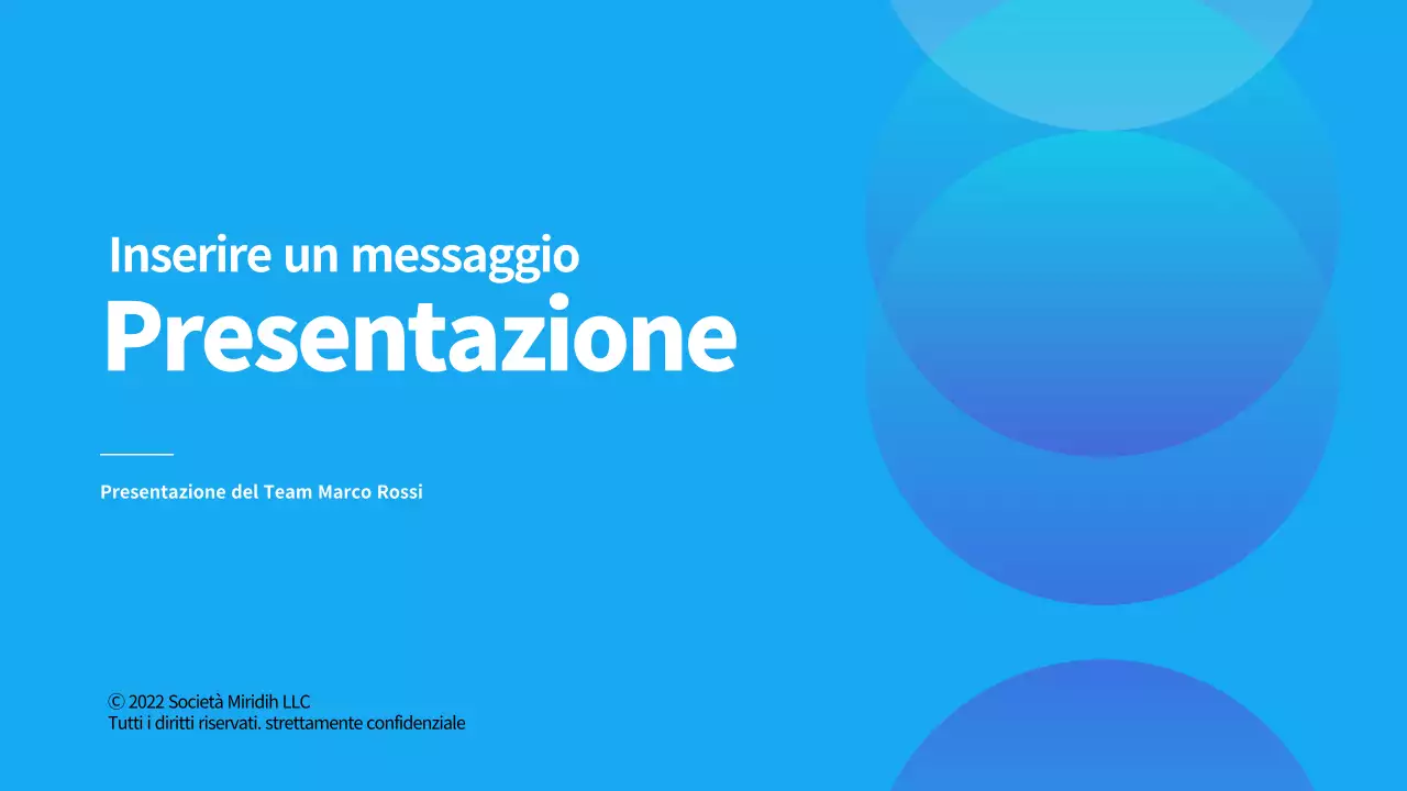 Una semplice lettera di presentazione aziendale in bianco e blu