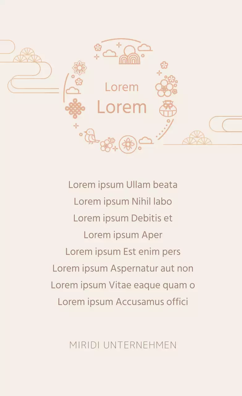 Einfache Obon-Grußaufkleber