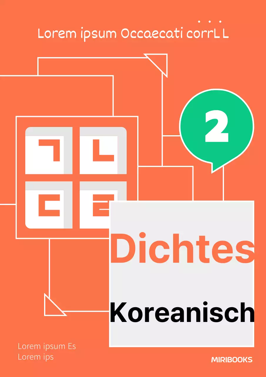 Sekundäres Sprachproblem mit orangefarbenem quadratischem Stapelkonzept