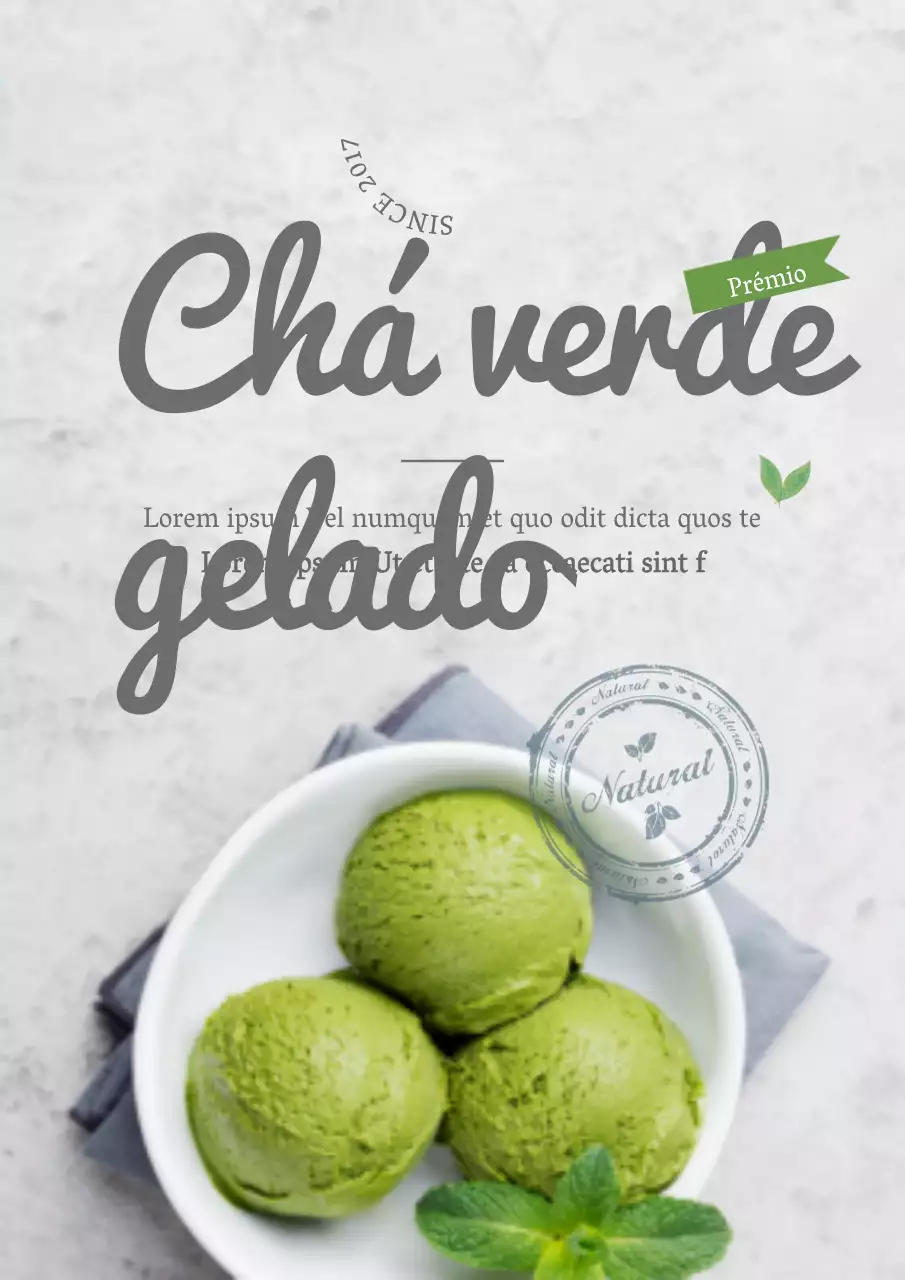 Gelado de chá verde