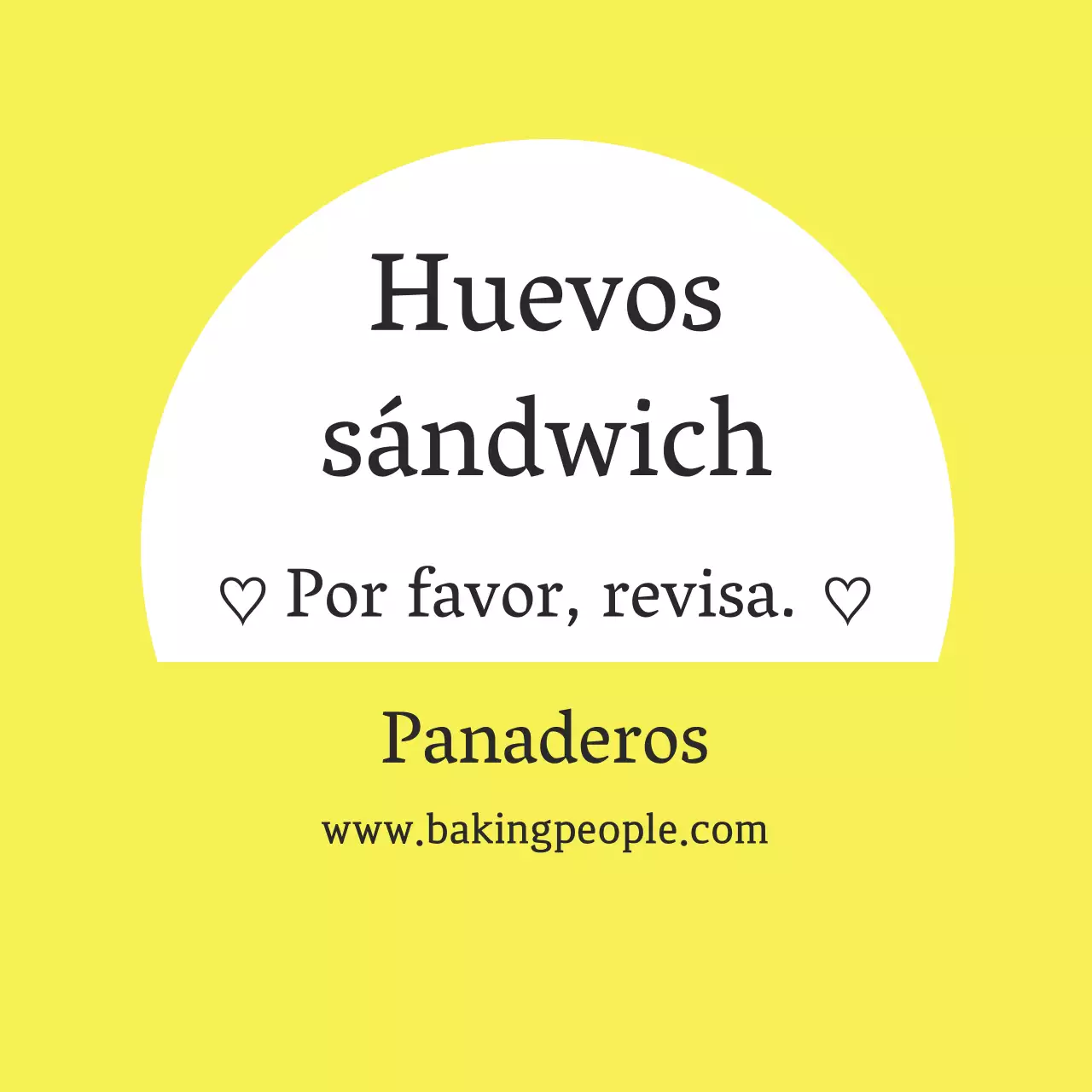 resaltar letra amarilla comida sencilla huevo sandwich panadería etiqueta
