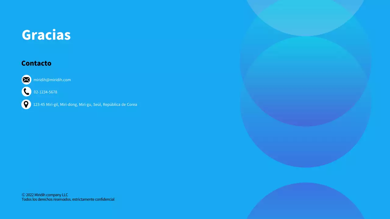 Una sencilla carta de presentación de empresa en blanco y azul