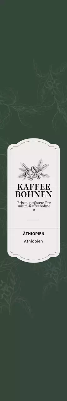 Grüne Illustration Vintage Kaffeebohnen Verpackung