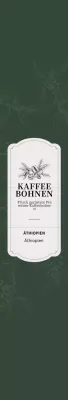 Grüne Illustration Vintage Kaffeebohnen Verpackung