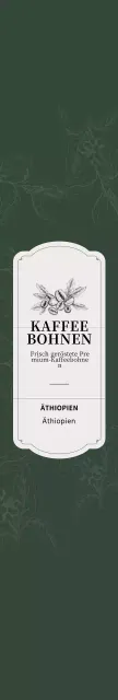 Grüne Illustration Vintage Kaffeebohnen Verpackung