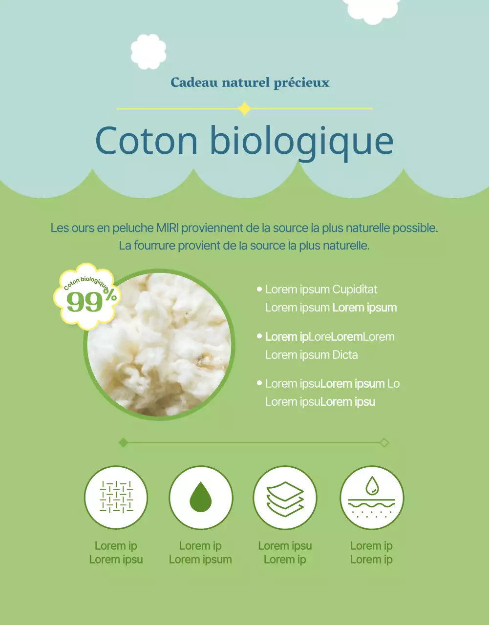 Une proposition de financement pour une poupée en peluche rose et bleu clair