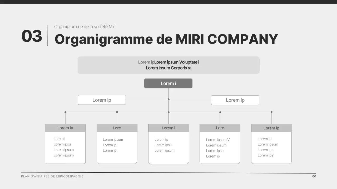 Un profil d'entreprise moderne en noir et gris