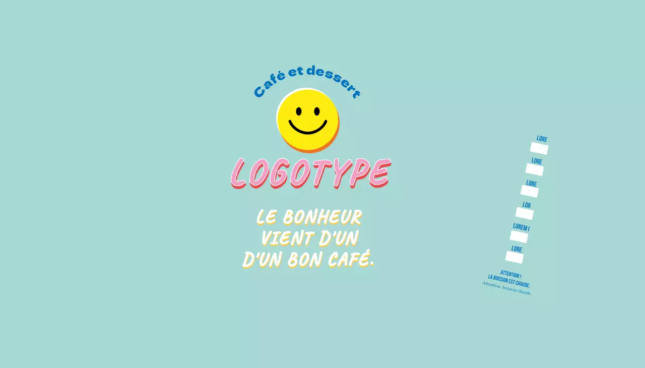 Bleu Mignon Illustration Lettering Cafe