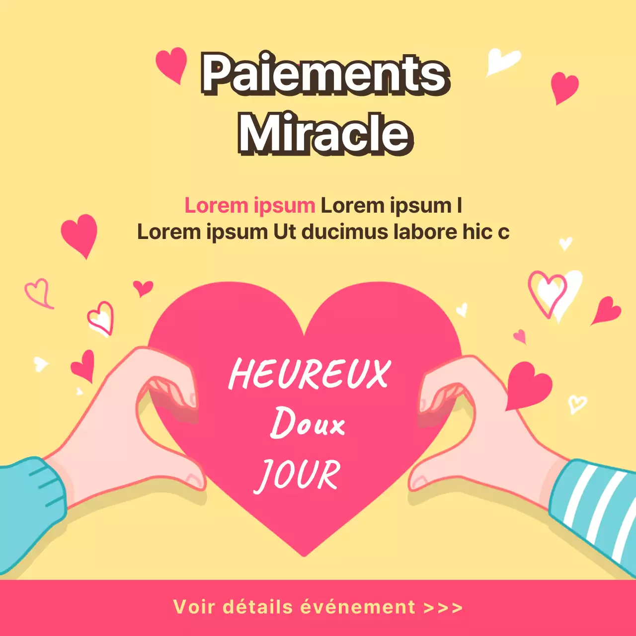 Yellow Pink White Day Café Détails de l'événement