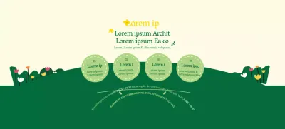 Über die grün-gelbe Kampagne "Zu Fuß zur Arbeit" im sauberen Stil