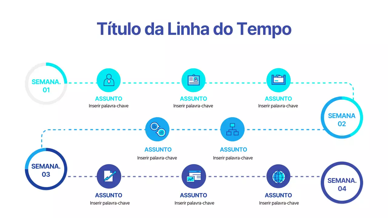 Ícone do roteiro pontilhado a azul