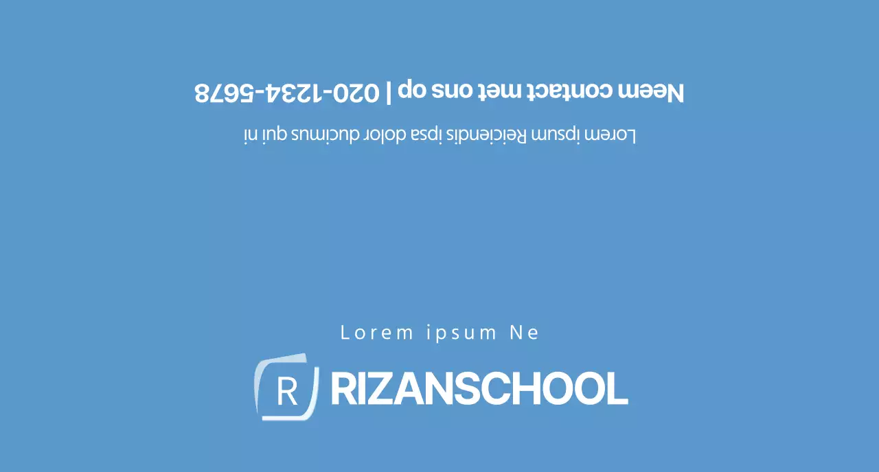 Eenvoudige lichtblauwe Lizian School ter promotie van de school.