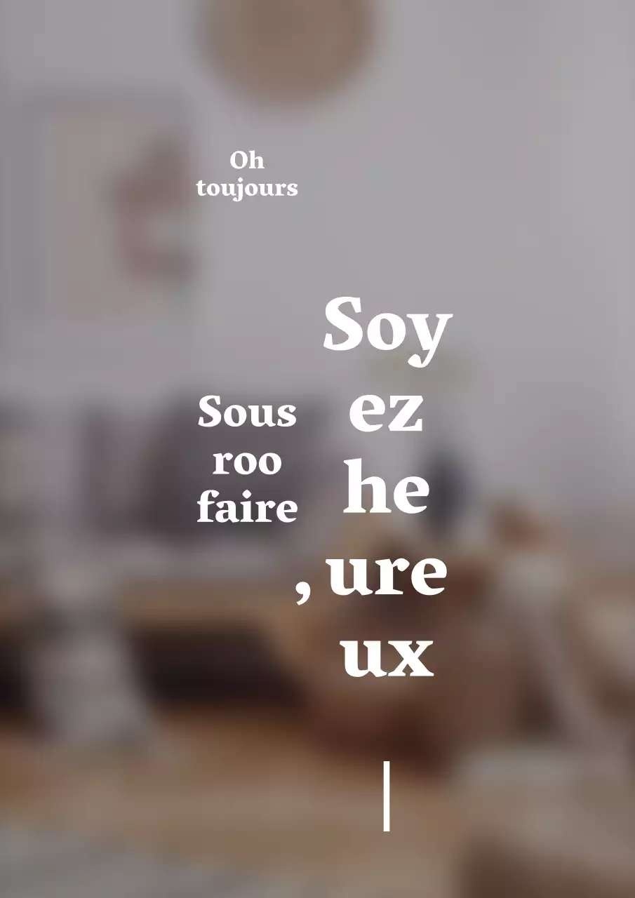 Signalisation intérieure textuelle dans un style émotionnel