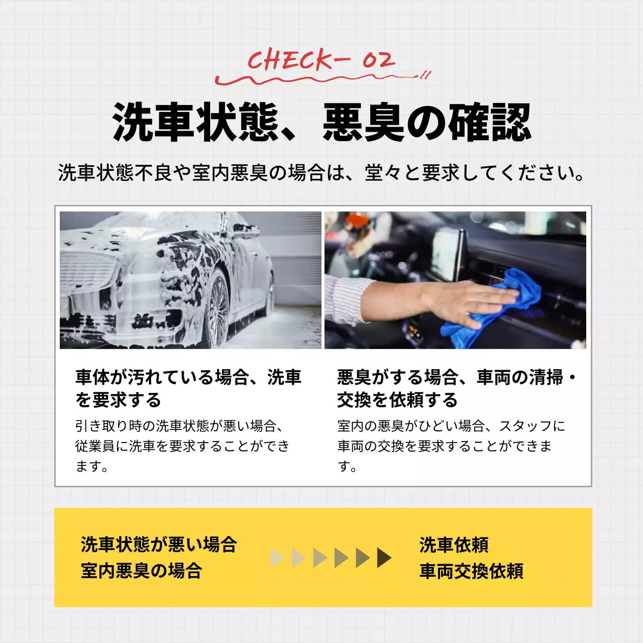 黄色 シンプル レンタカー マニュアル Instagram カルーセル