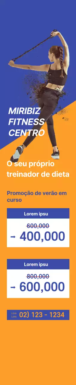 Promover os eventos promocionais animados do seu ginásio