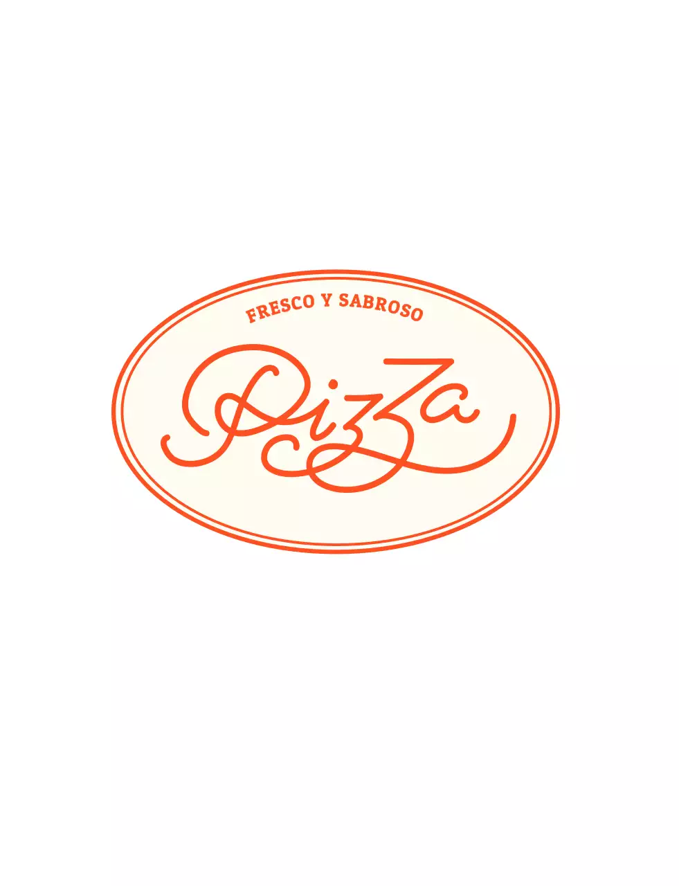 Camiseta restaurante logo pizzería roja