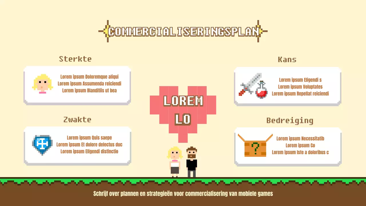 Commercialiseringsplan voor mobiele pixelgames