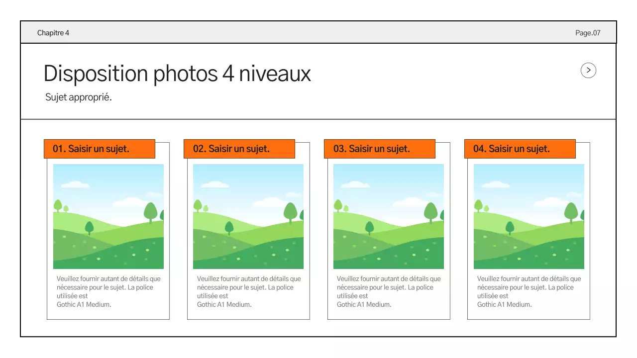 Rapports d'activité simples en orange