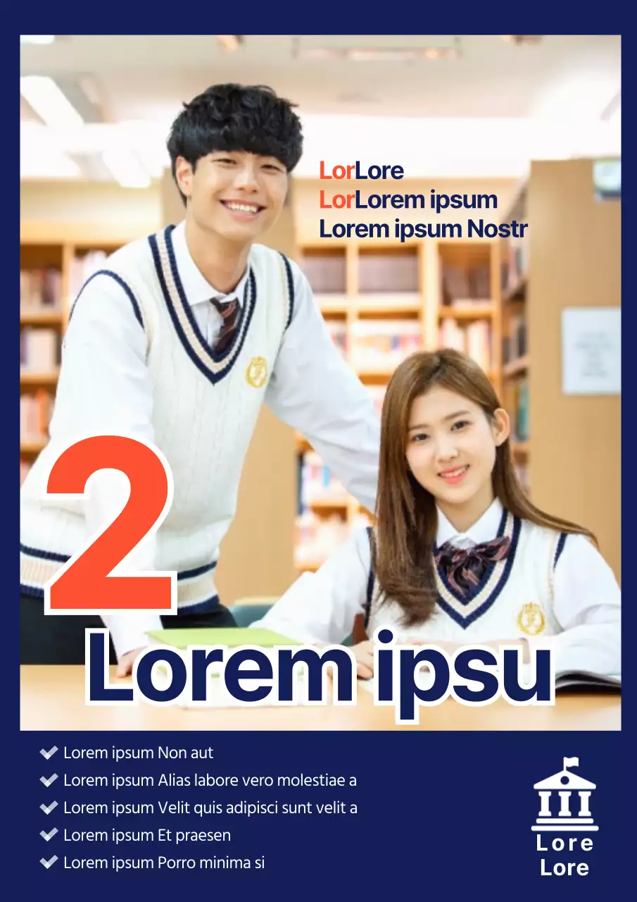 Eine einfache High-School-Wahlkampagne in Marinetönen