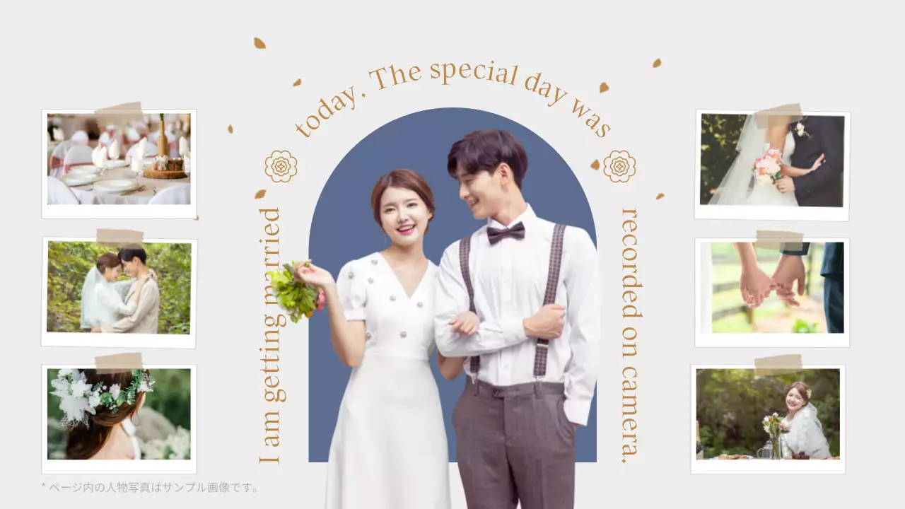 ベージュ オシャレ 結婚式 ポスター YouTube サムネイル