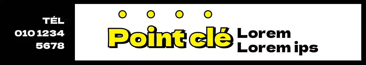 Blanc Noir Accent simple Points clés