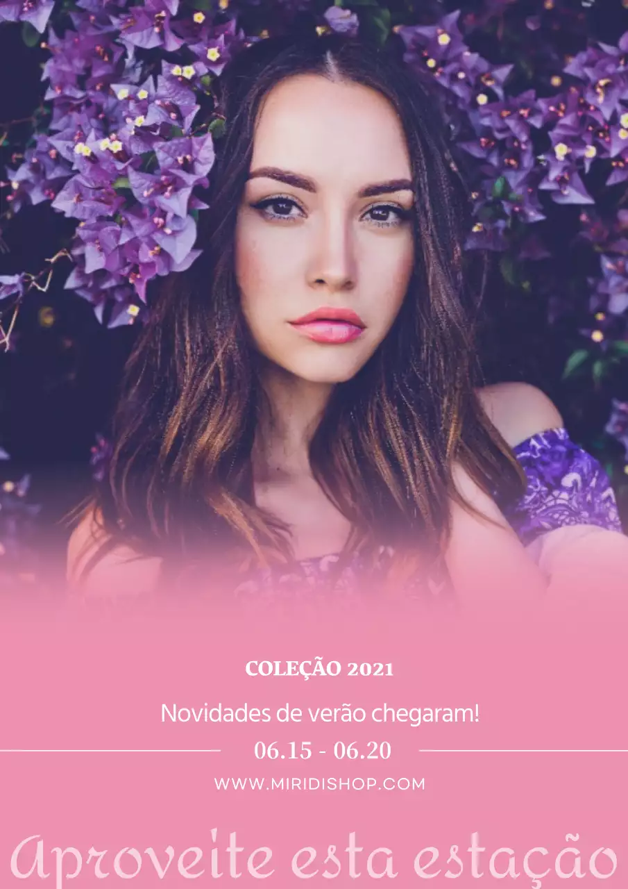 Gradiente rosa verão Nova coleção Modelos de moda verão Novas ofertas