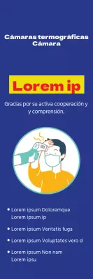 Instrucciones azules de fácil lectura para medir la temperatura