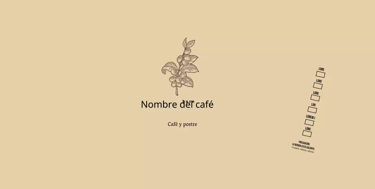 Ilustración de flor botánica beige