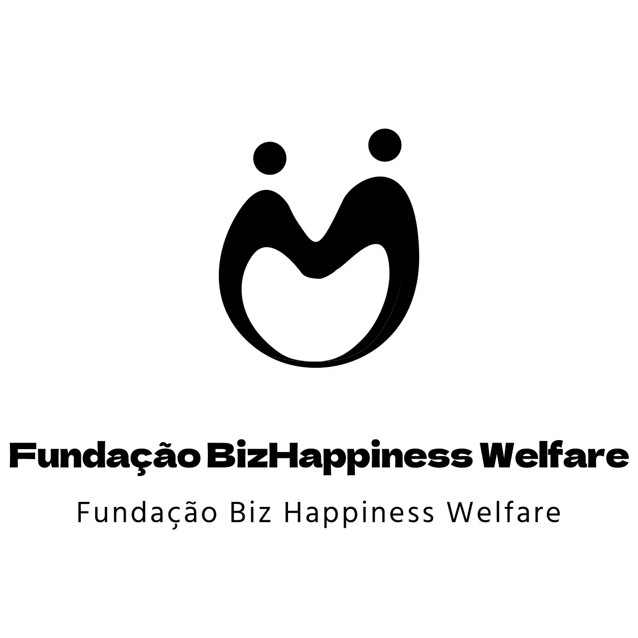 Fundação para o bem-estar social com um estilo de logótipo de ícone simples