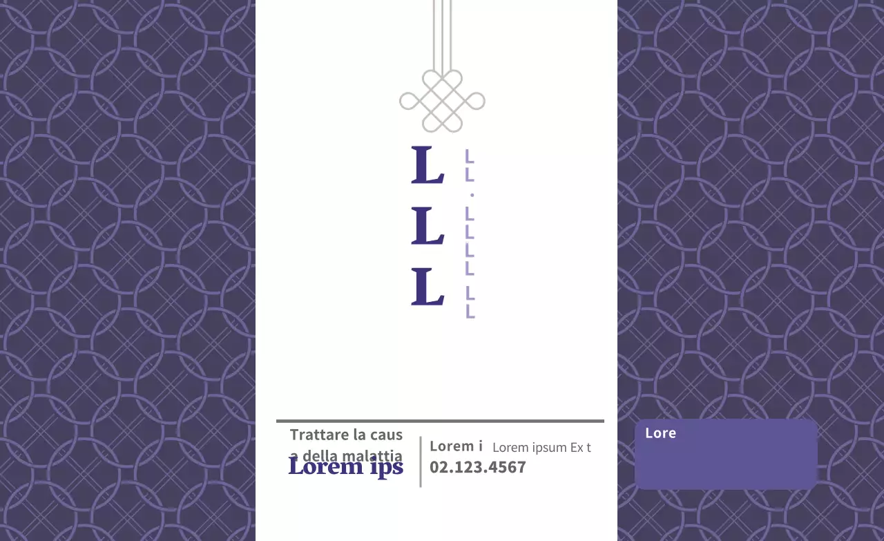 Modello viola tradizionale orientale salute cibo medicina cinese etichetta