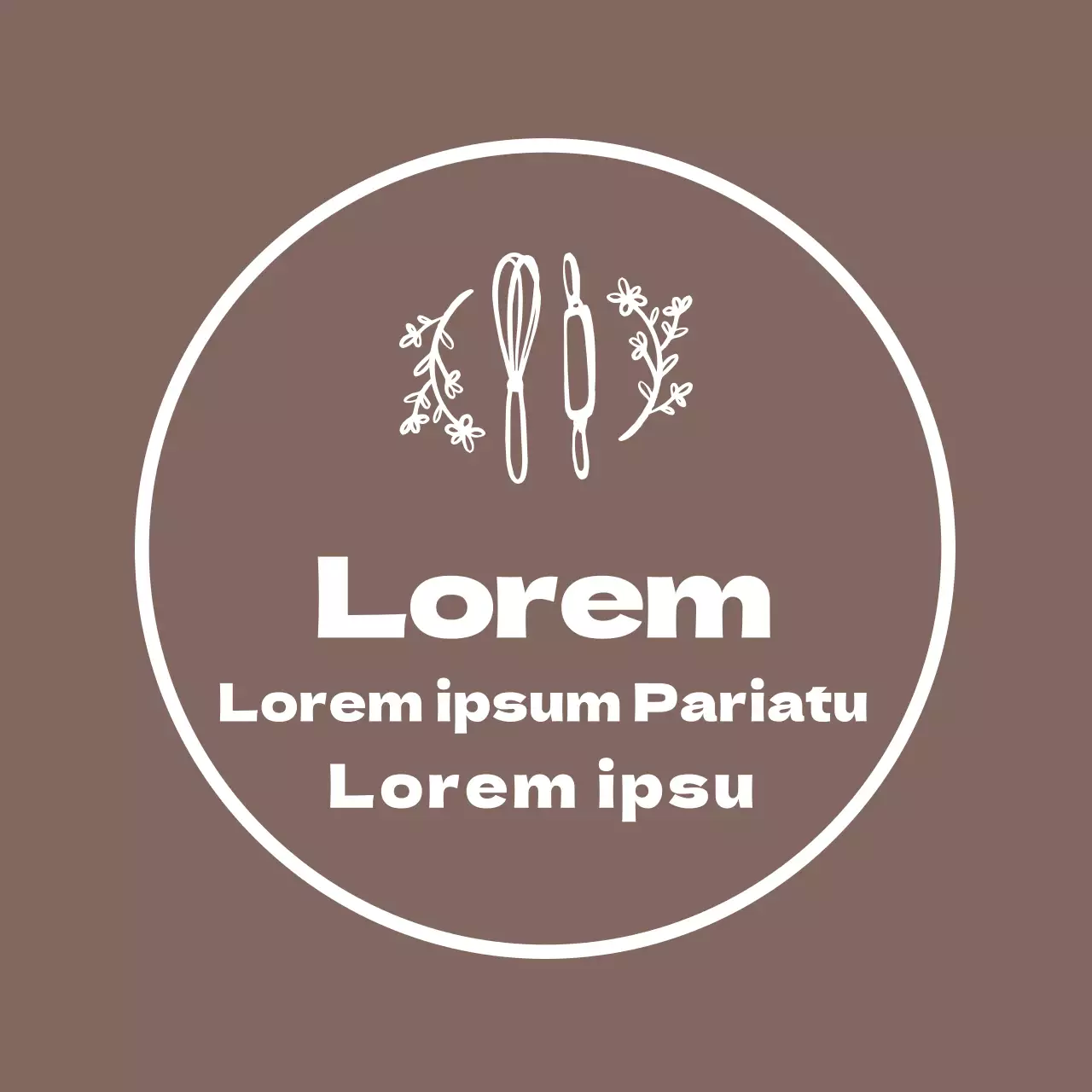 illustrazione marrone semplice panificio panetteria