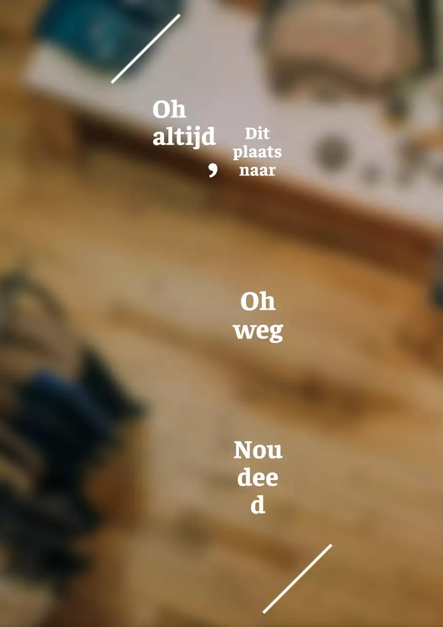 Tekstuele huisstijlborden in een emotionele stijl