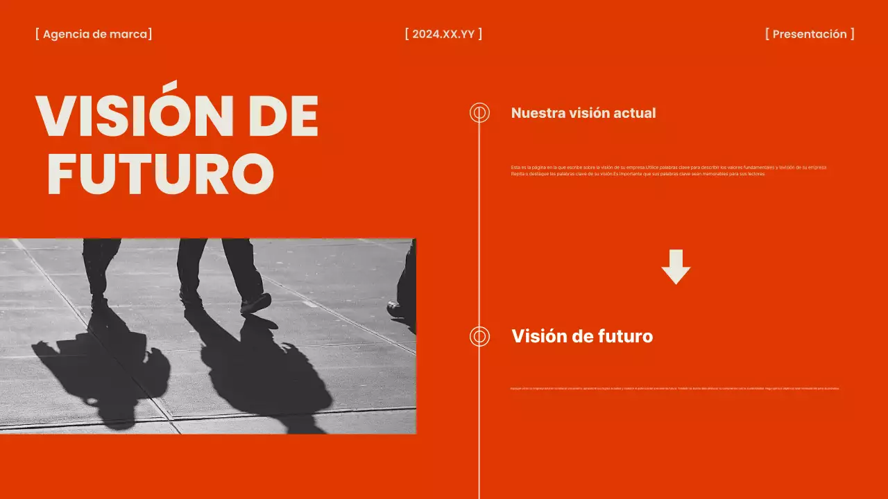 Un briefing de agencia de marca naranja y chic