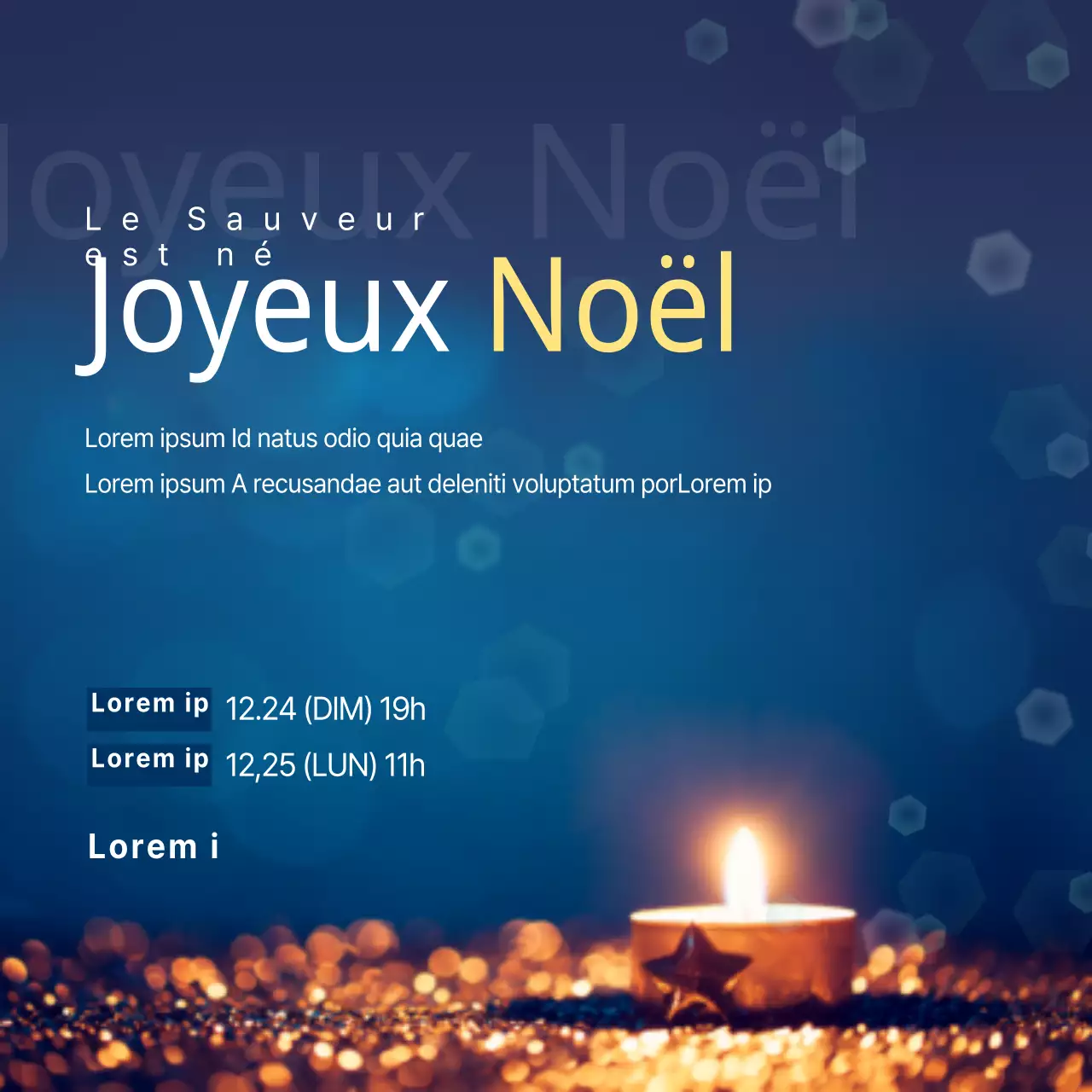 Un service de Noël béni