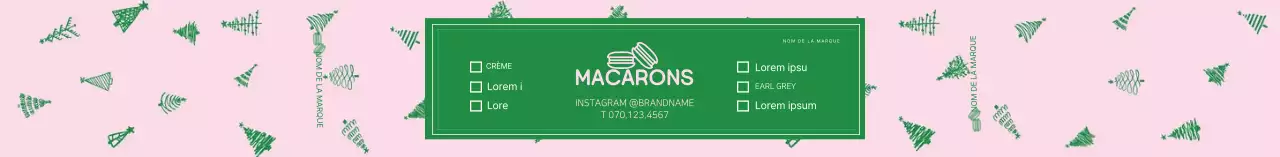 Liste de contrôle pour le café à motif d'arbre rose et vert