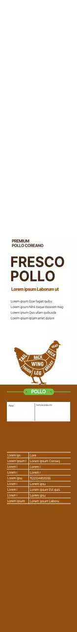 icono simple marrón carne de pechuga de pollo