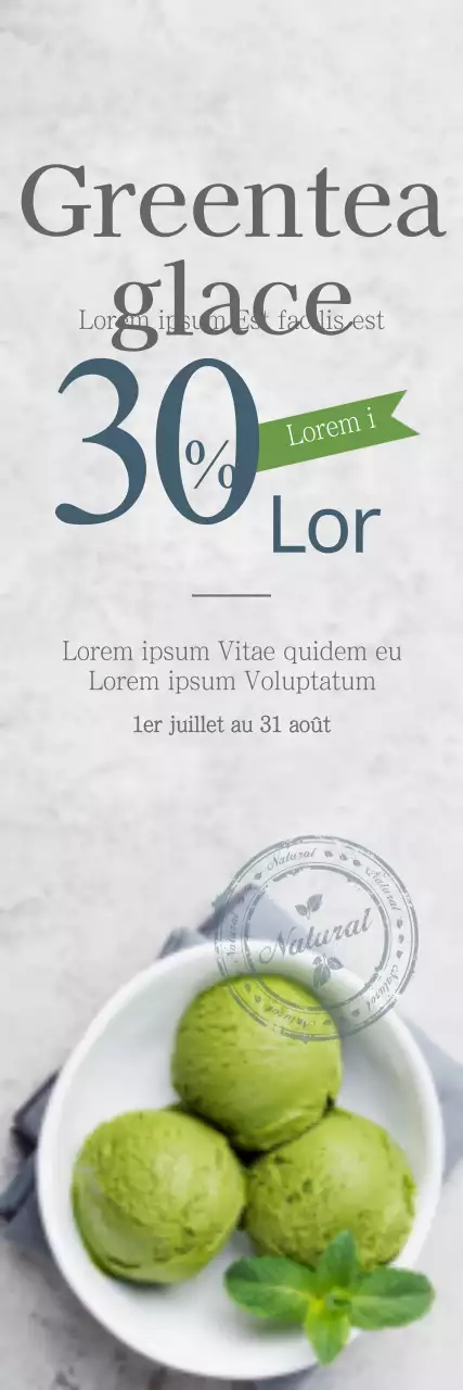 Glace au thé vert