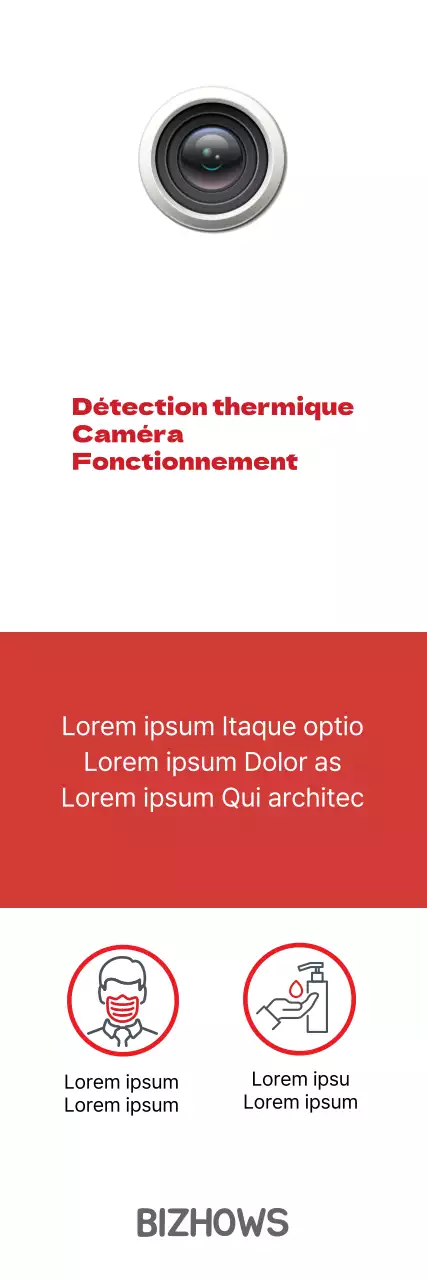 Guide d'utilisation de la caméra thermique rouge, blanche et simple