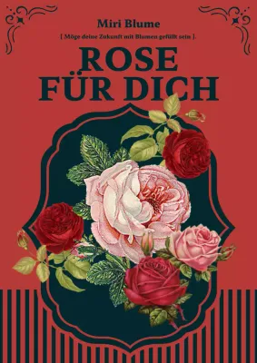 Förderung von Rosen im Vintage-Stil in Rot und Marineblau