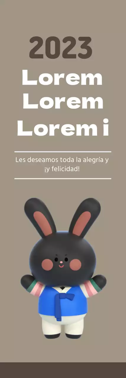 Beige ilustración lindo año nuevo saludos