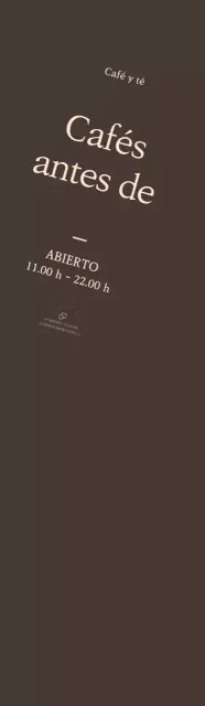 Promoción de apertura de cafetería grande sobre fondo marrón