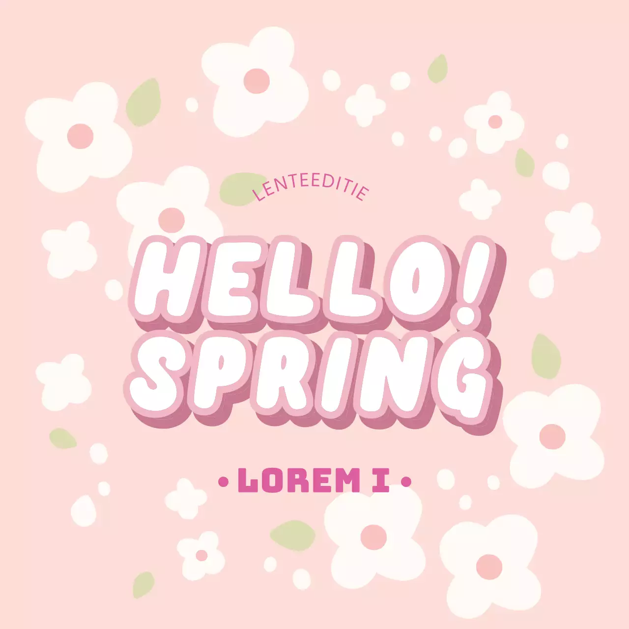 Roze illustratie schattig lente café labelRoze illustratie schattig lente café label